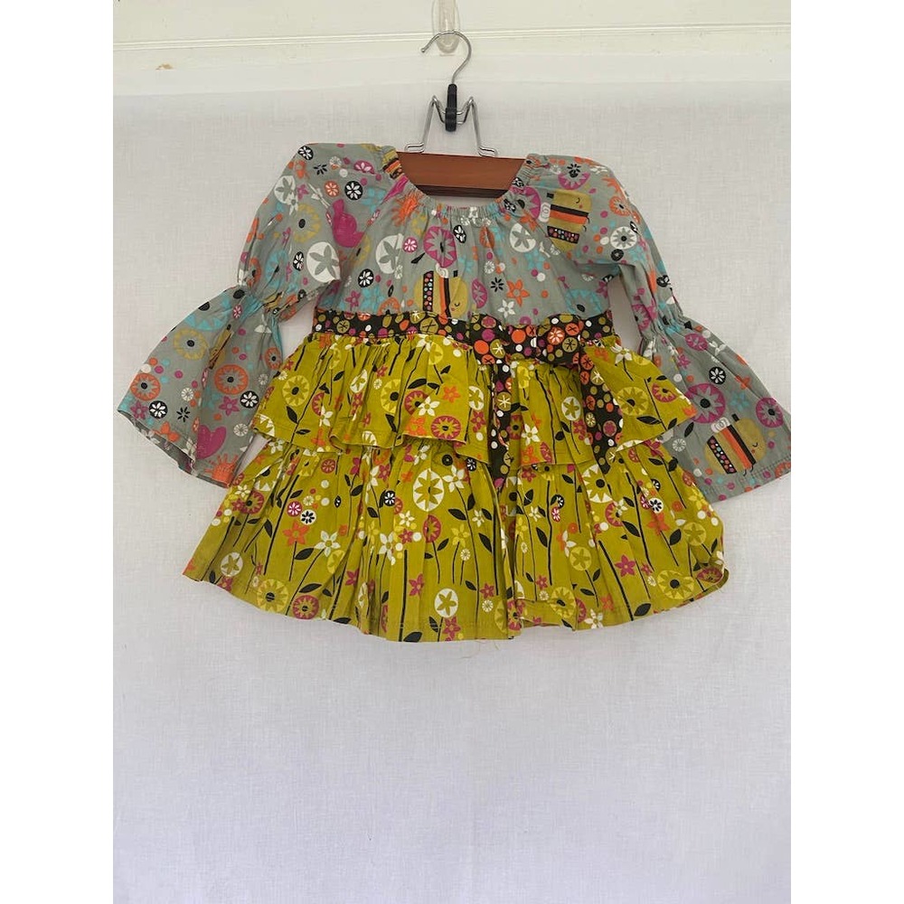 Girls Jelly the Pug mixed print dress size 6